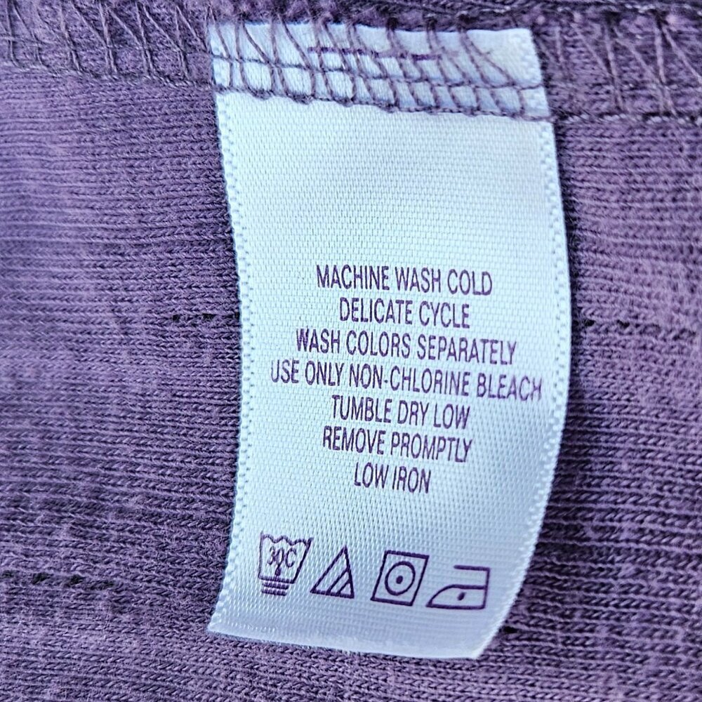 Roaman's Crochet Trim Pointelle Purple Cardigan - XL - Picture 6 of 9